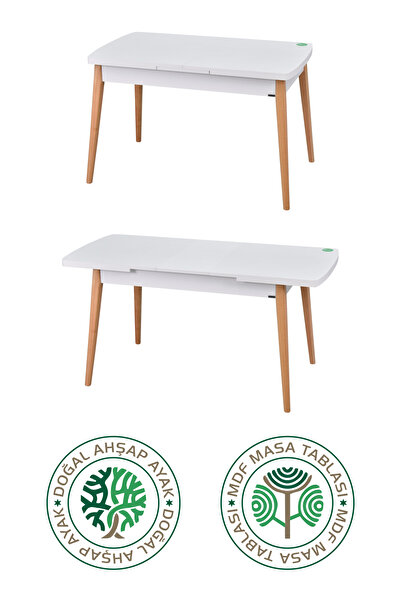 VİLİNZE Vilinze Avanos Ahşap Açılır Kapanır Mdf Mutfak Masası - 70x120+30 cm