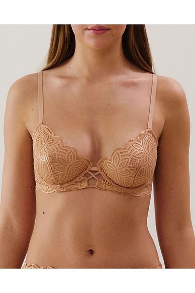 Undiz Lace balconette bra - nude
