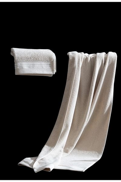 Madame Coco Σετ Πετσέτες Delron 100% Βαμβακερές - Μπεζ - Συλλογή Luxury