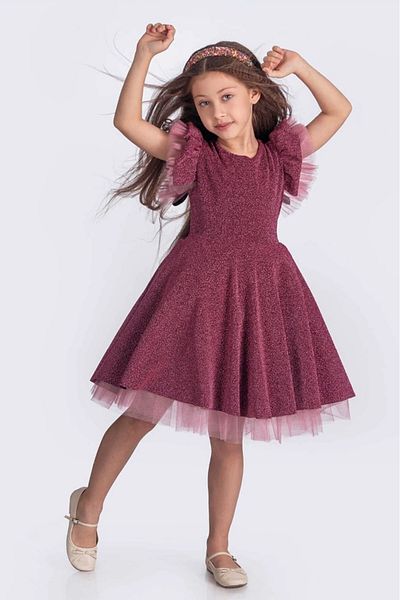 vestitino Girl's Evening Dress Tulle Detailed Glitter