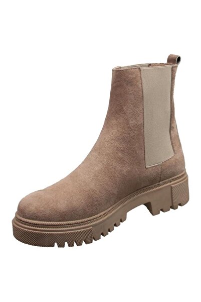 M.P. Kışlık Suya Dayanıklı Bağcıklı Kadın Bot Bej