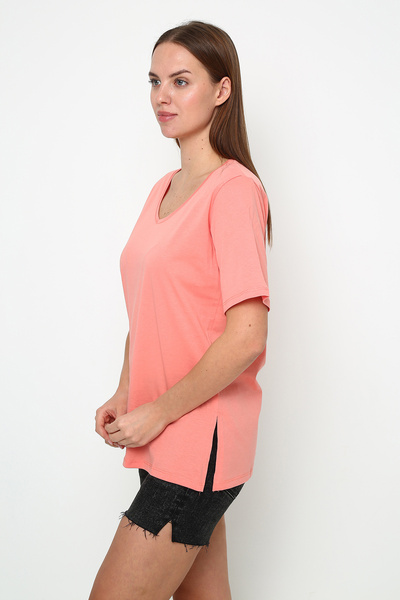 Oasis Super Quality V-Neck Regular Fit Basic Tunic with Side Slits