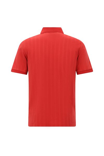 Abdullah Kiğılı Cotton Polo Neck T-Shirt - Regular Fit, Zippered and Patterned