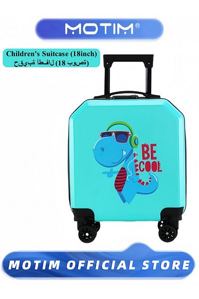 MOTIM Kid's Luggage Travel Luggage Carry-On Luggage with Spinning Wheels Cartoon Suitcase 18 inch