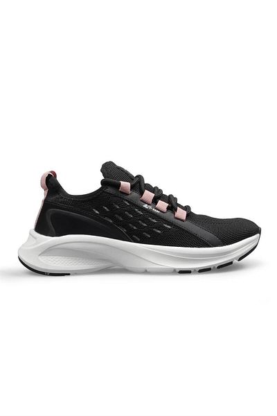 M.P. Lace-Up Walking Shoes Black-Pink Women's Sneaker