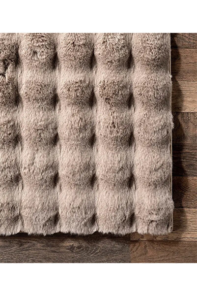 ALgorand Home Σκούρο μπεζ μαλακό αντιολισθητικό χαλάκι με ειδική βάση από βελούδο