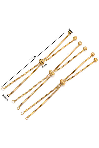 Choice أساور من الفولاذ المقاوم للصدأ بطول 10.5 سم، مجموعة من 3 قطع، سوار من ...