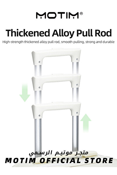 MOTIM Travel Luggage Carry On Suitcase with USB Port & Cup Holder & Phone Holder 22 inch