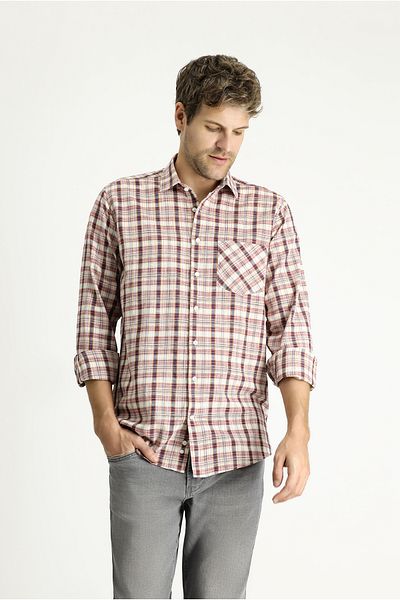 Kiğılı Plaid Patterned Long Sleeve Cotton Shirt - Regular Fit