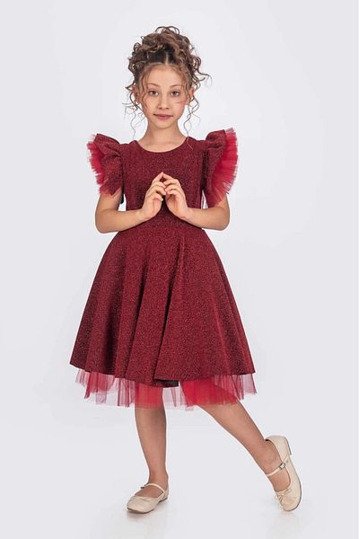 vestitino Girl's Evening Dress Tulle Detailed Glitter