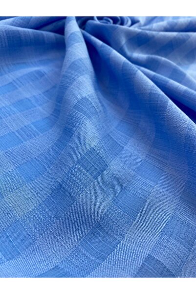 Yiğit Kumaş Ύφασμα που μοιάζει με λινό, πολυεστέρα, μπλε ντραπέ πουκάμισο τουνικ