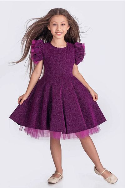vestitino Girl's Evening Dress Tulle Detailed Glitter