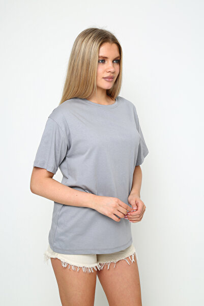 Oasis Women's Oversize Unprinted Crew Neck T-Shirt