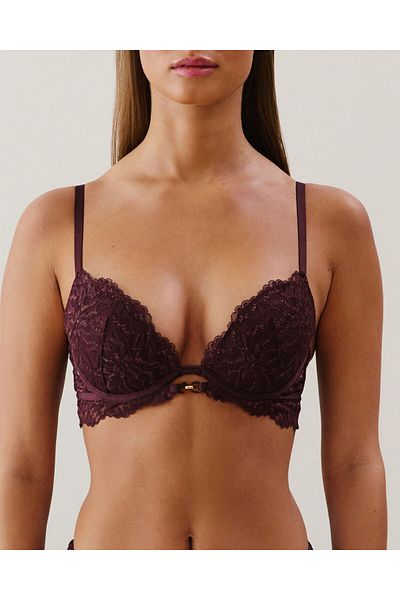 Undiz Lace push-up bra - brown