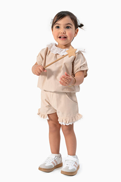 Jikko Baby Ruffle Collar Shorts 2 Piece Set 3609