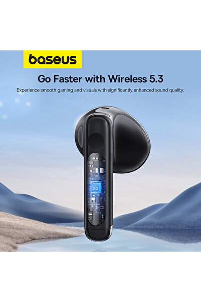Baseus Bowie E13 Tws Earbuds 12mm Drivers, Bt 5.3, 30h Battery, Low Latency 0.06s - Black