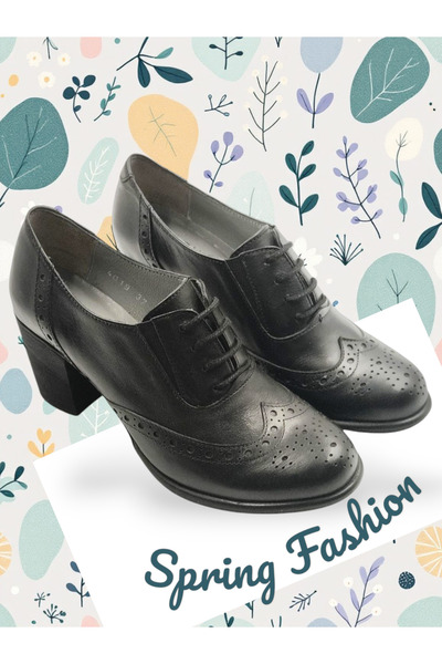 Escarpinshoes KADIN HAKİKİ DERİ TOPUKLU RAHAT GÜNLÜK AYAKKABI