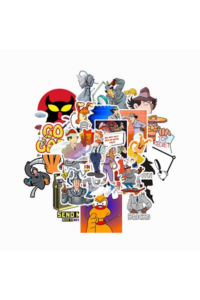 dadi ramba Inspector Gadget Sticker Pack - Bullet Journal - Agenda - Planner - Notebook - Laptop Sticker Decal