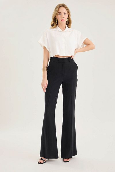 Vitrin Flared High Waist Trousers