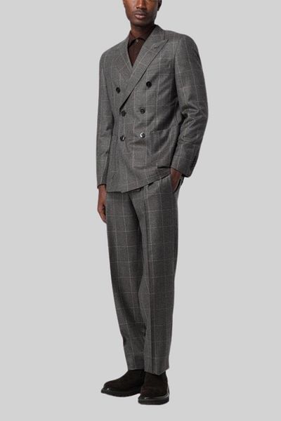 BOSS Slim Fit 2 Piece Men's Suit Gray