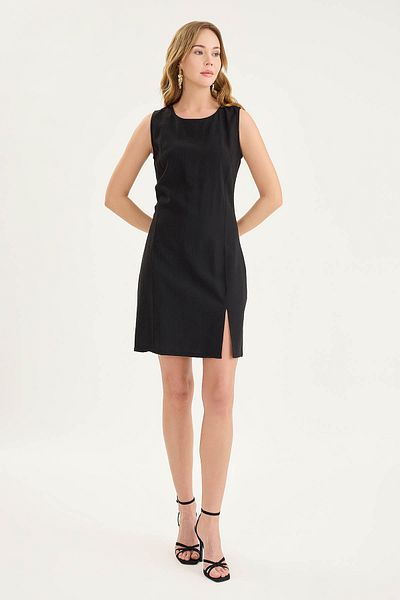 Vitrin Zero Sleeve Front Slit Dress