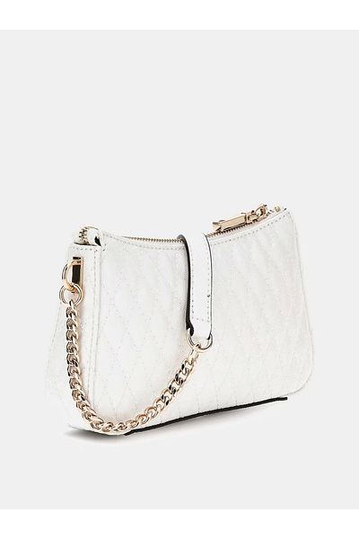 Guess Betula Mini Crossbody Top Zip Women's White Mini Bag Hwgg9626720-Whı