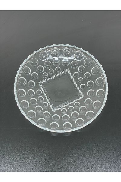 YzHome 6 Piece Glass Crystal Cut Glass Boat Plate Bowl 16cm