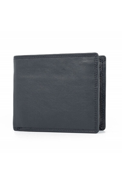 delis Portofel Barbati Leandro Pt958, Piele Naturala, Albastru