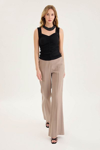 Vitrin Thick Strap Gathered Front Blouse