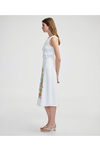 İpekyol Floral Print Midi Skirt