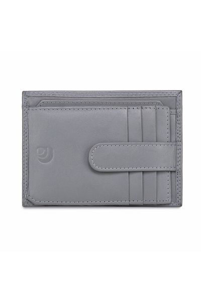delis Port Card Unisex , Cezar Pt1193, Piele Naturala, Gri