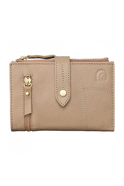 delis Portofel Dama , Leandra Pt1236, Piele Naturala, Crem