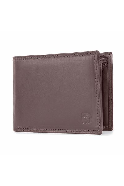 delis Men's Wallet, Ilias Pt1165, Genuine Leather, Brown