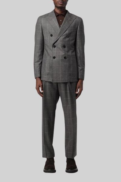 BOSS Slim Fit 2 Piece Men's Suit Gray