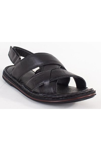 Hammer Jack 578241   Nepido Black Orthopedic Leather Men's Sandals
