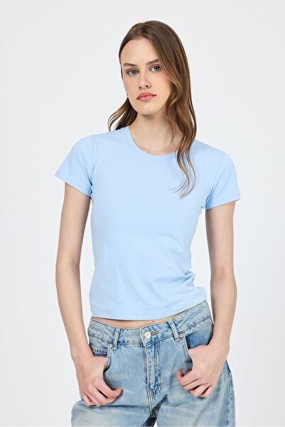 Rays Μπλουζάκι με κοντό μανίκι Blue Slim Fit Crew Neck 2214