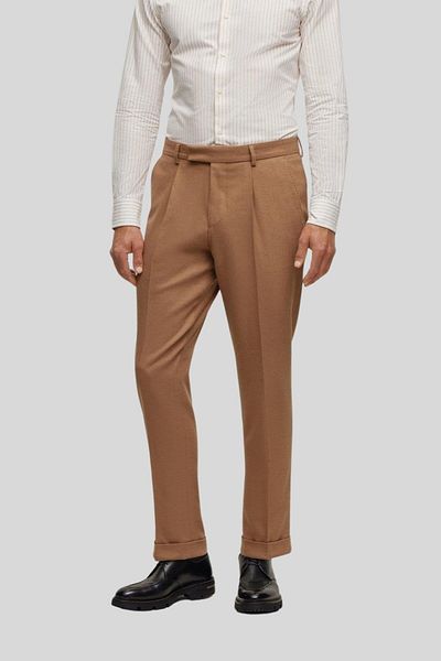 BOSS Slim Fit Suit Beige