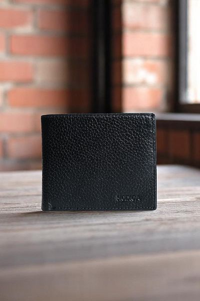 Modica Atlanta - Genuine Leather Classic Men's Black Wallet with Coin Compartment, High End Handcrafted