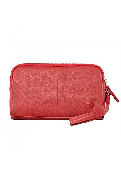 delis Women's Wallet, Naiara Pt1229, Genuine Leather, Red