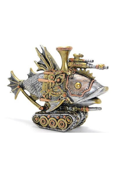 MEKs تصميم على شكل سمكة من البوليستر على طراز ستيمبانك