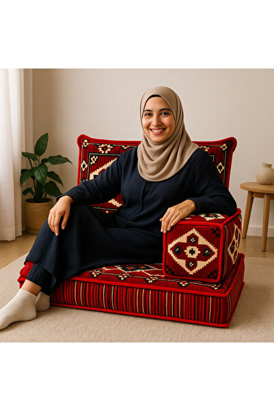 daireden El Yapımı Tek Kişilik Şark Köşesi Sofa– Kilim Desenli Minder Takımı ...