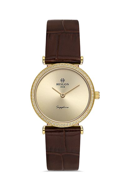 Hislon Ql119G-08Kg Brown Women's Wristwatch