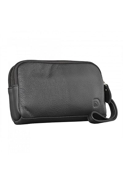 delis Women's Wallet, Naiara Pt1228, Natural Leather, Black