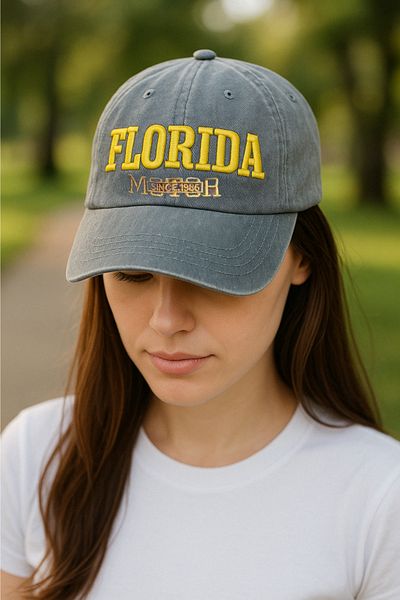 LAGRANZE Vintage Florida Summer Cotton Embroidered Hat