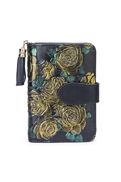 delis Women's Wallet, Anselma Pt1263, Black/gold