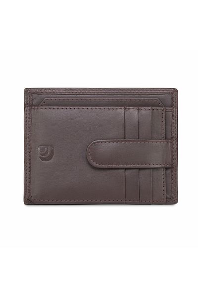 delis Port Card Unisex , Cezar Pt1192, Piele Naturala, Maro