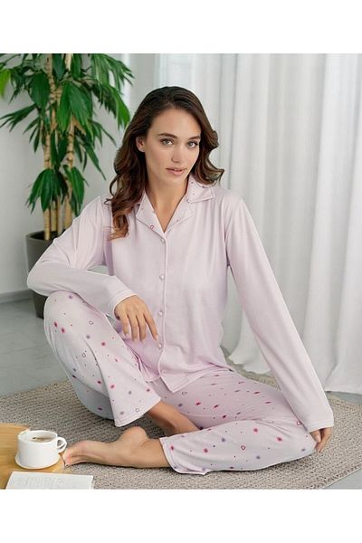 Mihra Arcan Memory 14300-14 Pink Thermal Memory. Long Sleeve Pjama Set