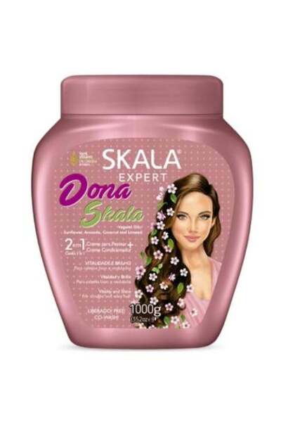 Scala كريم شعر بزيوت نباتية متعددة للشعر المموج 2*1 من سكالا، 1000 جرام