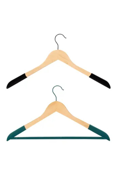 ACE 5 Five Wood & Velvet Hanger (Multicolor)