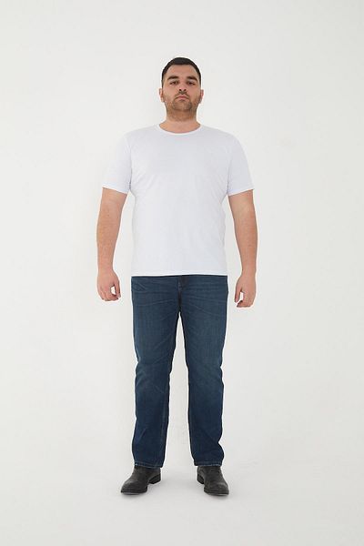Maccali Men's Slim Fit Oversize Short Sleeve Basic T-Shirt White